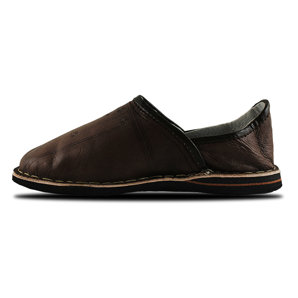 Cacao Brown Berber Leather Slipper