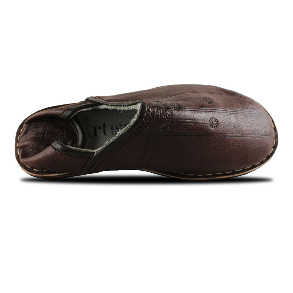 Cacao Brown Berber Leather Slipper