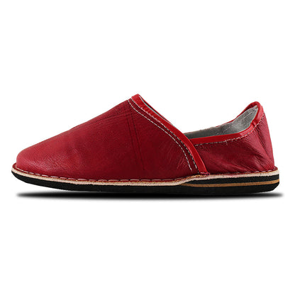 Scarlet Red Berber Leather Slipper