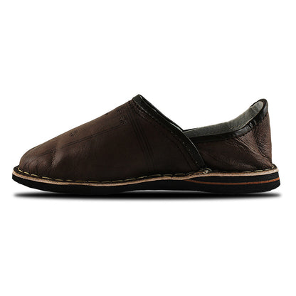 Cacao Brown Berber Leather Slipper