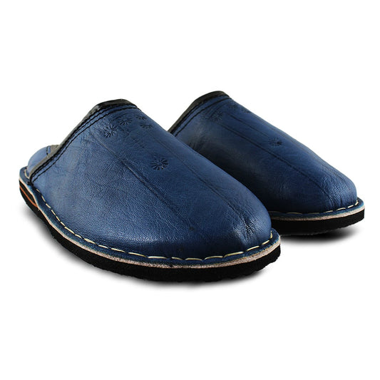 Blue Jean Berber Leather Slipper